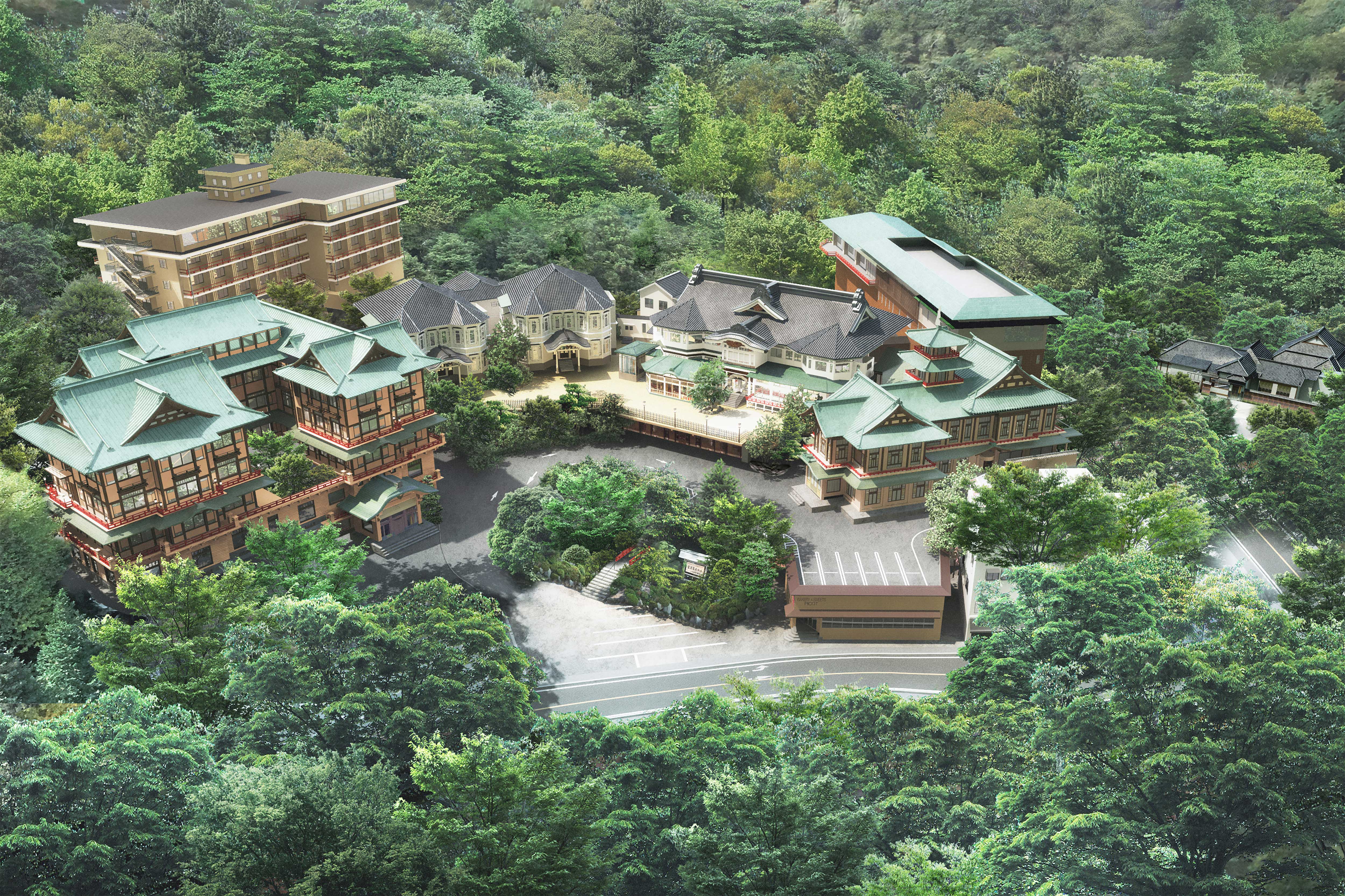 富士屋ホテル 俯瞰図